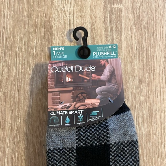 NWT Men’s Cuddl Duds Plush Lounge Socks - Picture 2 of 4